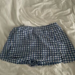Blue and white shorts